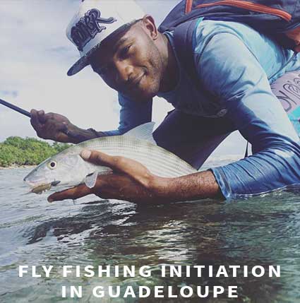 Fly fishing initiation in Guadeloupe
